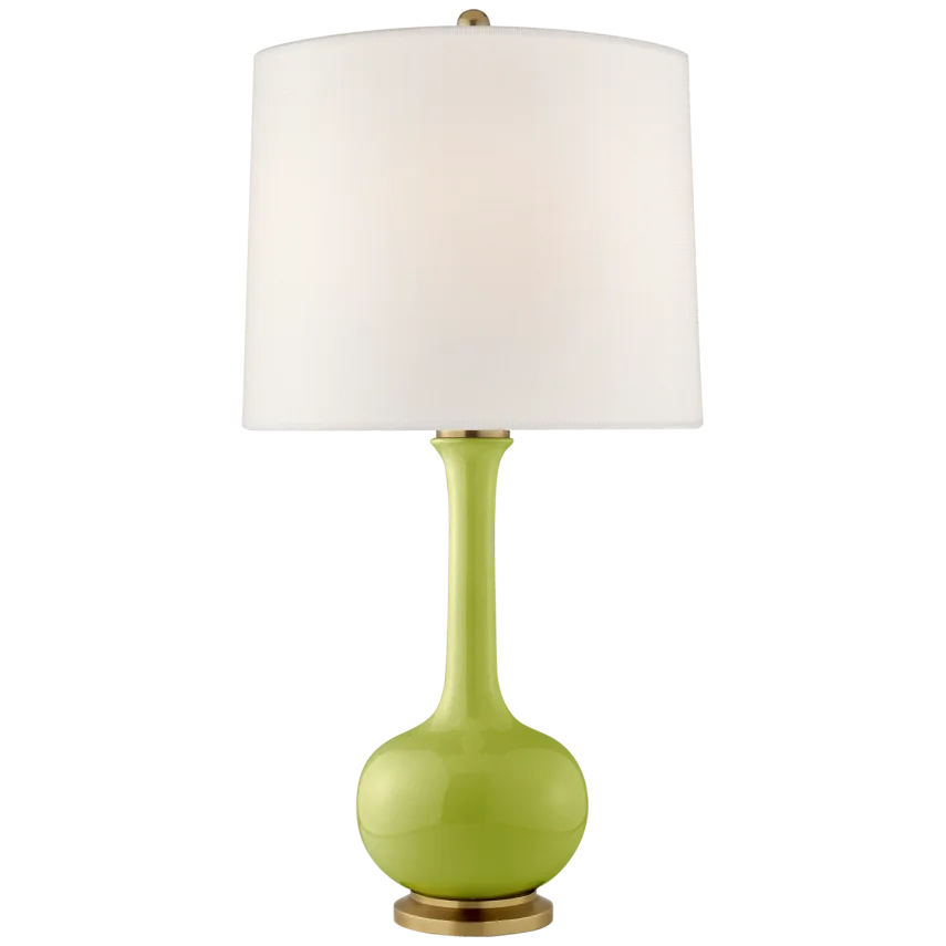 Cody Medium Table Lamp-Visual Comfort-VISUAL-CS 3611LME-L-Table LampsLime-Linen Shade-4-France and Son