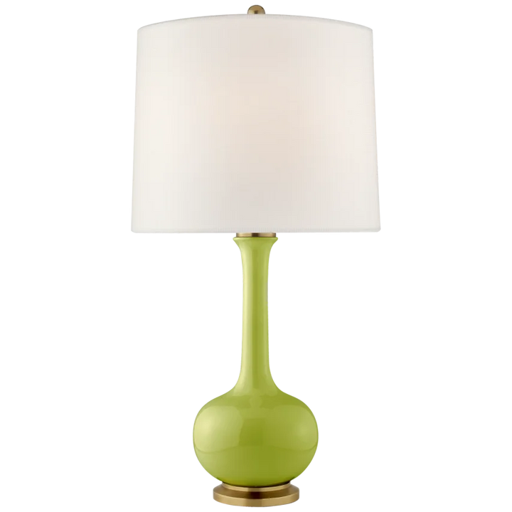 Cody Medium Table Lamp-Visual Comfort-VISUAL-CS 3611LME-L-Table LampsLime-Linen Shade-4-France and Son