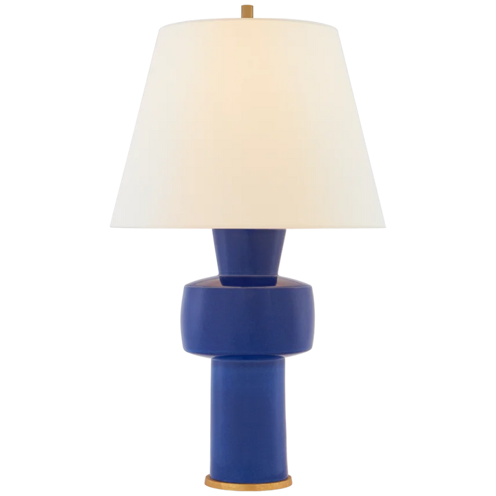 Edward Medium Table Lamp-Visual Comfort-VISUAL-CS 3656FLB-L-Table LampsFlowing Blue-2-France and Son