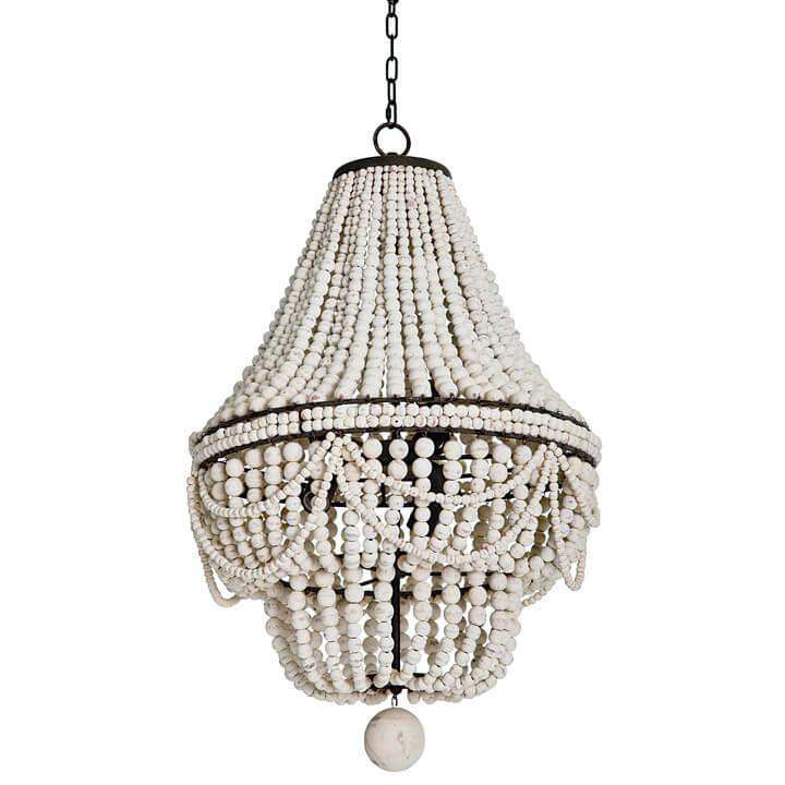 Malibu Chandelier (Weathered White)