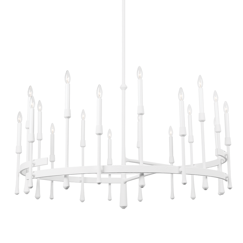 Hathaway 18 Light Chandelier-Hudson Valley-HVL-2252-WP-ChandeliersWhite Plaster-2-France and Son