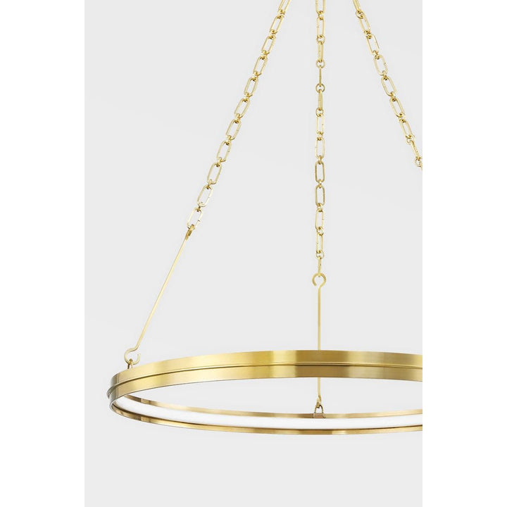 Rosendale Large Led Chandelier-Hudson Valley-HVL-7156-AGB-ChandeliersAged Brass-4-France and Son