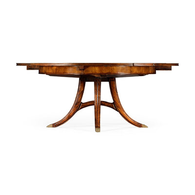 59" Circular Dining Table with Self–Storing Leaves-Jonathan Charles-JCHARLES-494543-59D-MAH-Dining TablesMahogany-2-France and Son