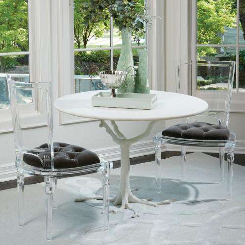 White Faux Bois Dining Table-Global Views-GVSA-8.81266-Dining Tables-2-France and Son