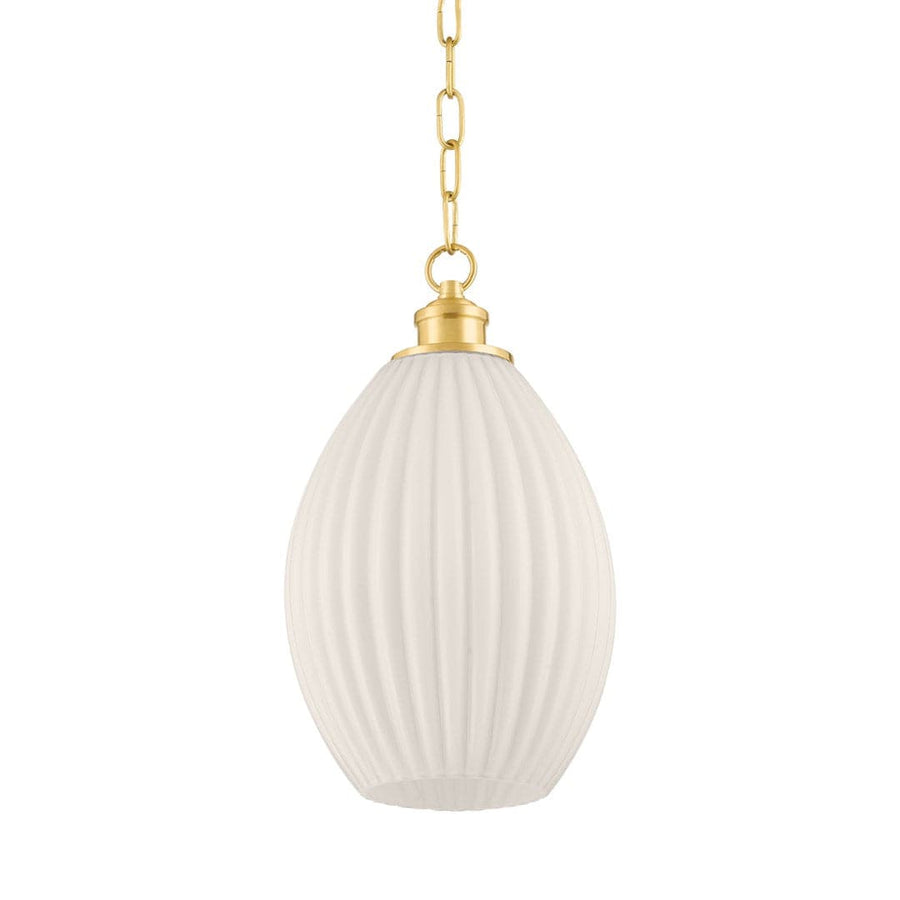 Hillary - 1 Light Pendant-Mitzi-HVL-H771701S-AGB-PendantsAged Brass-1-France and Son