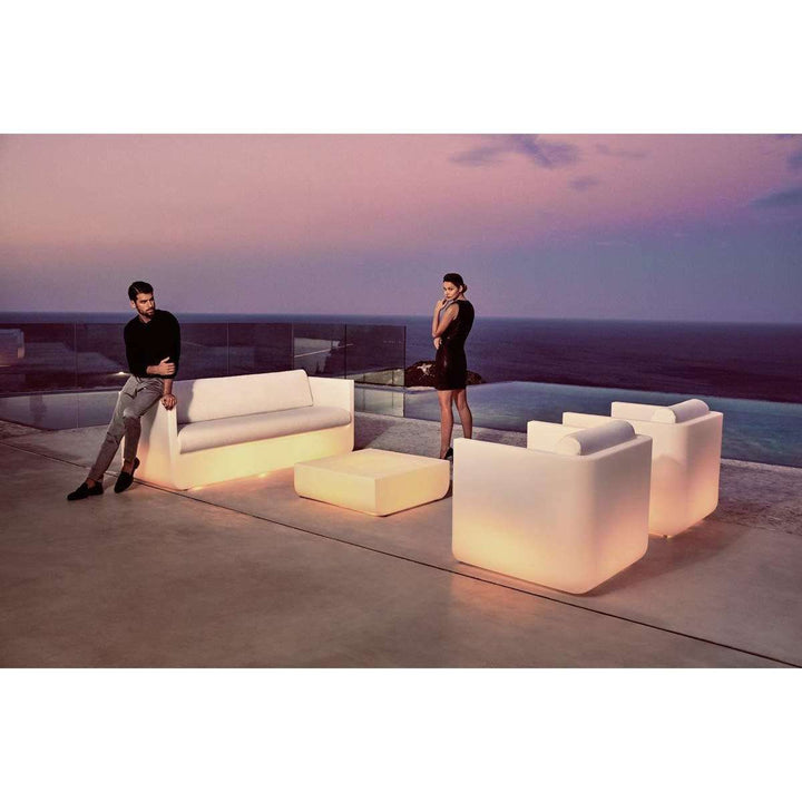 ULM Lounge Chair By Vondom-Vondom-VONDOM-54134W-Outdoor Lounge ChairsLED White-2-France and Son