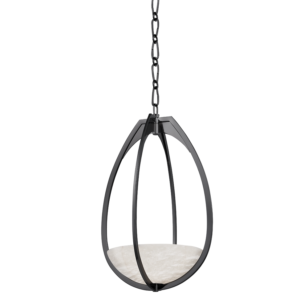 Llyod 1 Light Pendant-Hudson Valley-HVL-4313-BLNK-PendantsBlack Nickel-2-France and Son