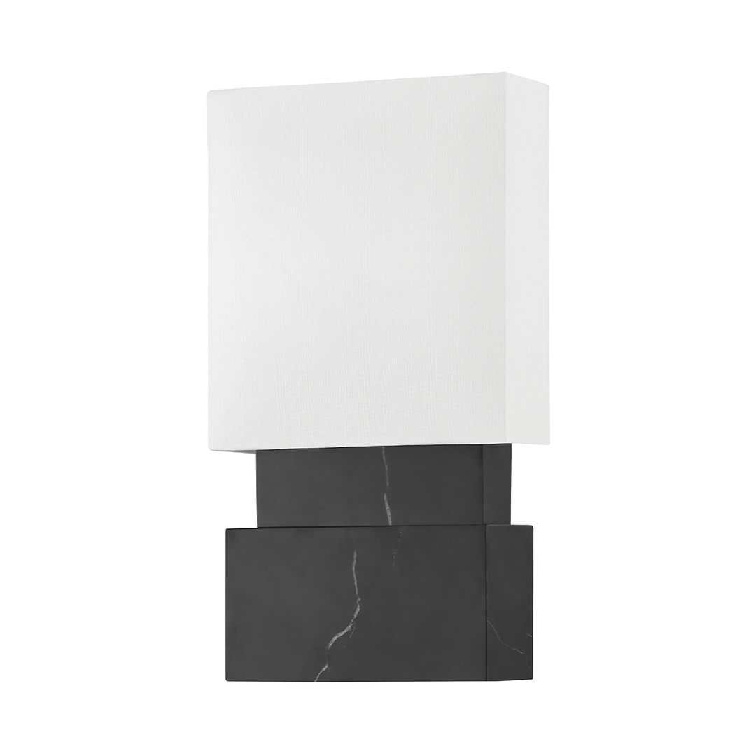 Haight 2 Light Wall Sconce-Hudson Valley-HVL-3652-BM-Outdoor Wall SconcesBlack Marble-1-France and Son