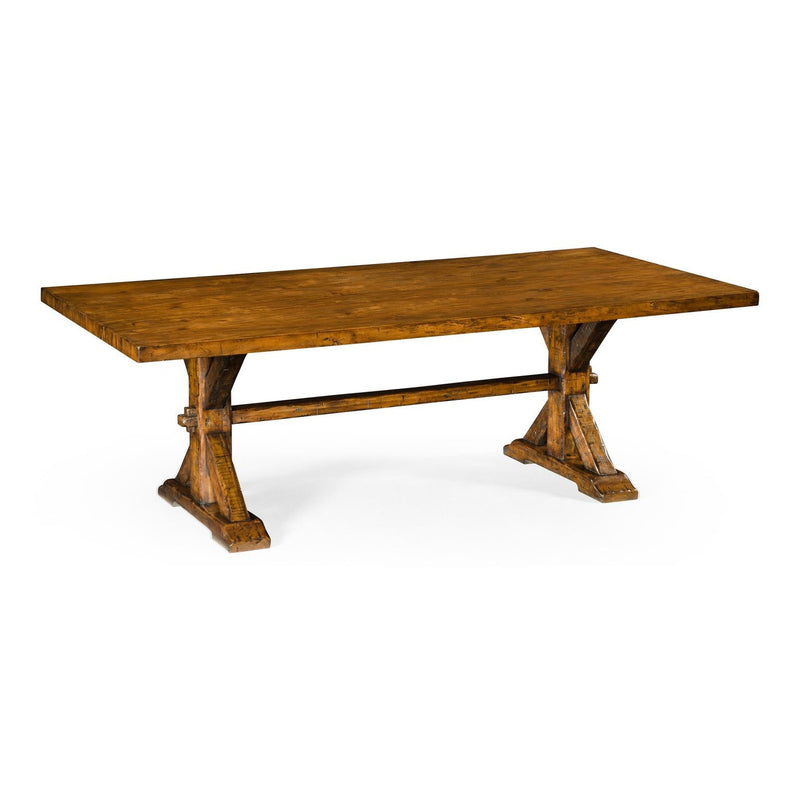 Solid Wood Dining Table-Jonathan Charles-JCHARLES-491059-90L-CFW-Dining TablesCountry Walnut-90"-1-France and Son