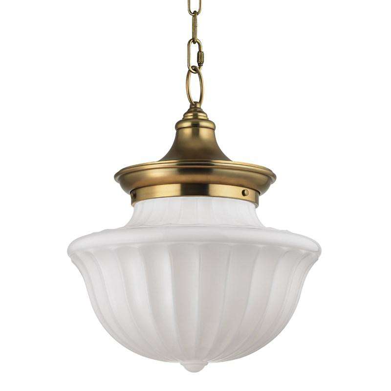 Dutchess 2 Light Large Pendant Aged Brass-Hudson Valley-HVL-5015-AGB-Pendants-1-France and Son