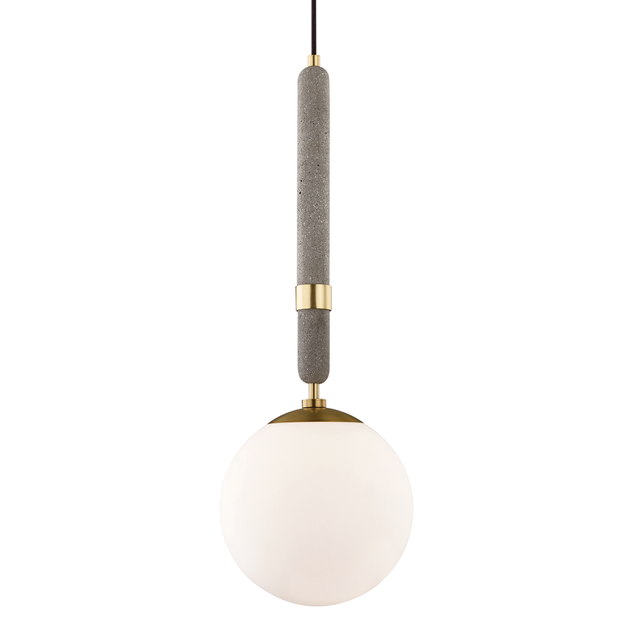 Brielle 1 Light Pendant-Mitzi-HVL-H289701L-AGB-PendantsAged Brass-Large-1-France and Son