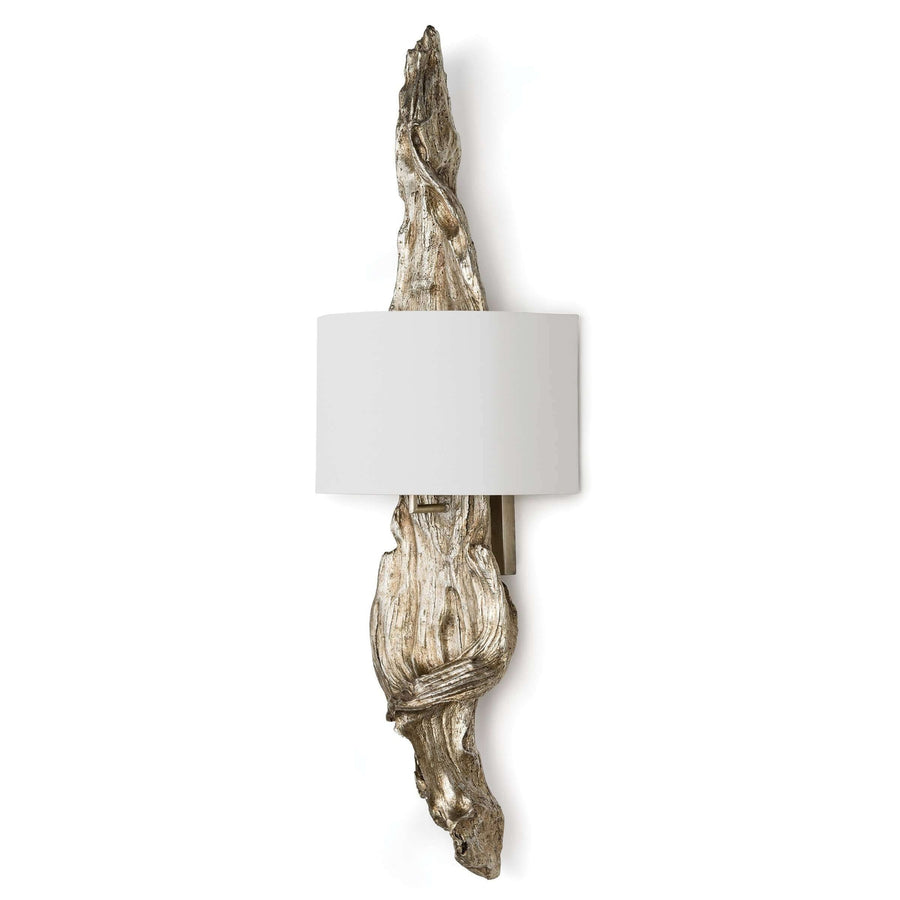 Driftwood Sconce (Ambered Silver Leaf)-Regina Andrew Design-RAD-15-1011AMBSL-Wall Lighting-1-France and Son