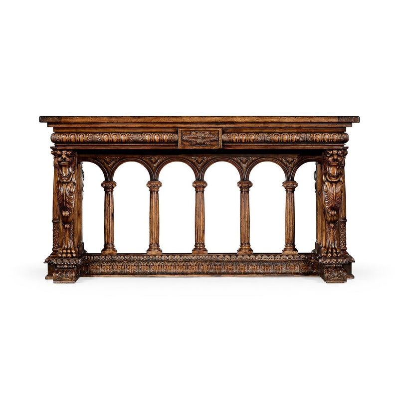 French renaissance style library table-Jonathan Charles-JCHARLES-494780-MWA-Sideboards & Credenzas-2-France and Son