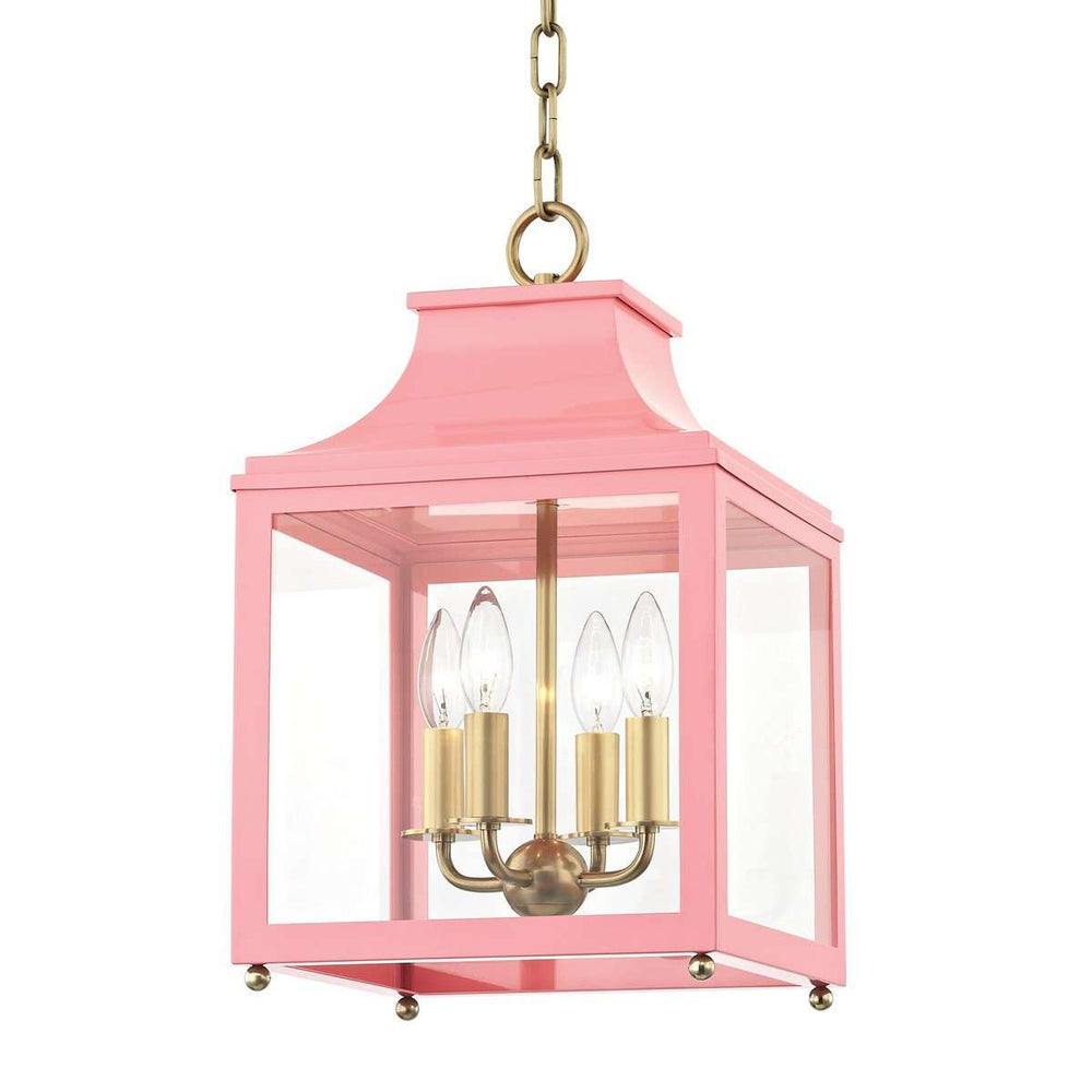 Leigh 4 Light Small Pendant-Mitzi-HVL-H259704S-AGB/PK-PendantsGold/Pink-2-France and Son