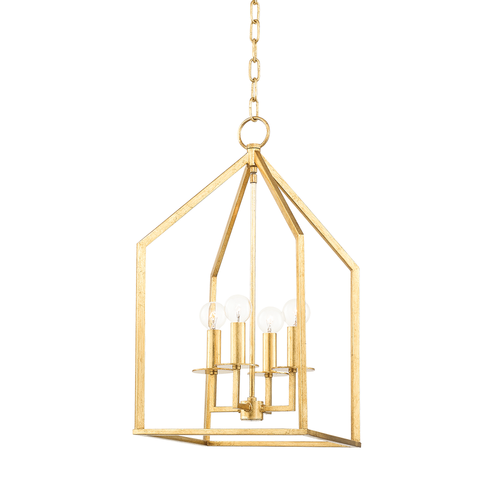 Lena 4 Light Small Pendant-Mitzi-H514704S-GL-PendantsGold Leaf-2-France and Son