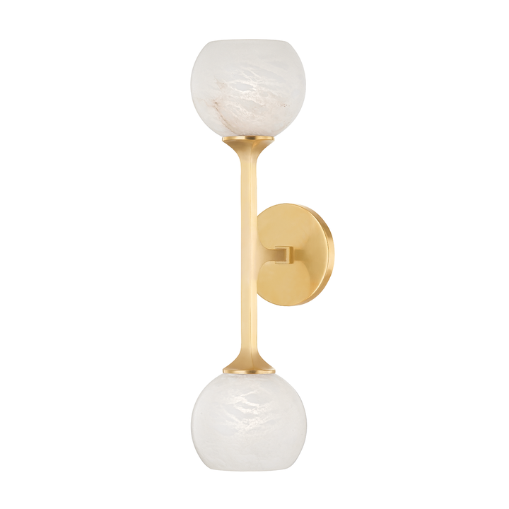 Melton 2 Light Wall Sconce-Hudson Valley-HVL-7122-AGB-Outdoor Wall SconcesAged Brass-1-France and Son