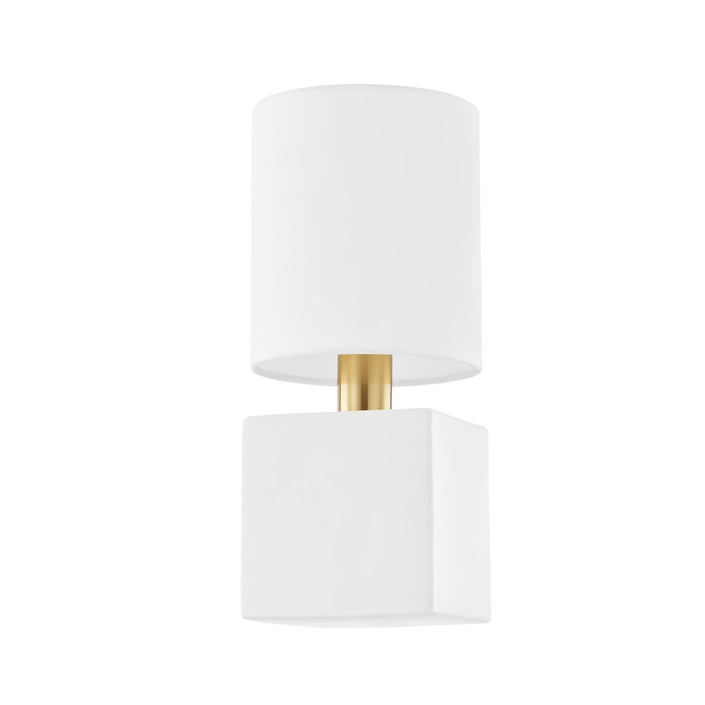 Joey 1 Light Wall Sconce-Mitzi-HVL-H627101-AGB/CSW-Wall SconcesAged Brass White-2-France and Son