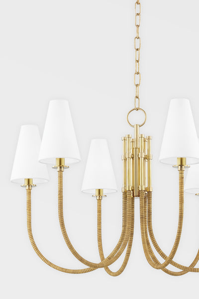 Ripley 6 Light Chandelier Aged Brass-Hudson Valley-HVL-8732-AGB-Chandeliers-4-France and Son
