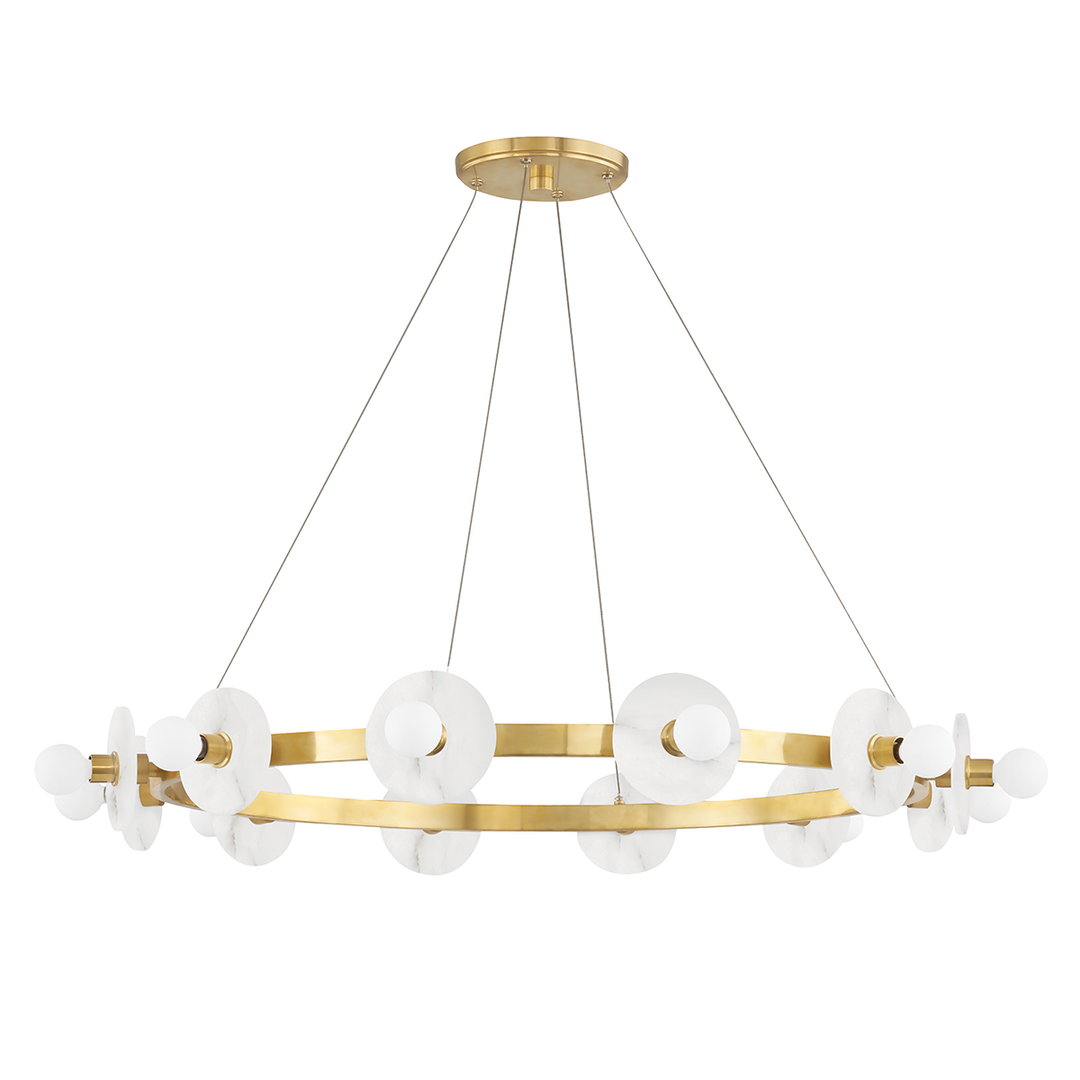 Austen 12 Light Chandelier-Hudson Valley-HVL-4240-AGB-ChandeliersAged Brass-1-France and Son