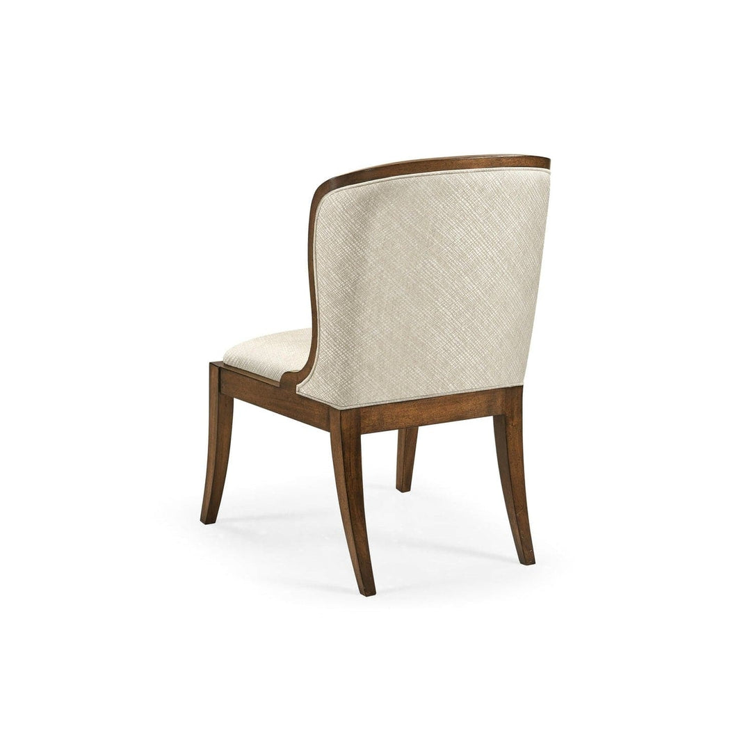 Low Curved Back Dining Side Chair-Jonathan Charles-JCHARLES-494996-SC-WAL-F200-Dining Chairs-3-France and Son