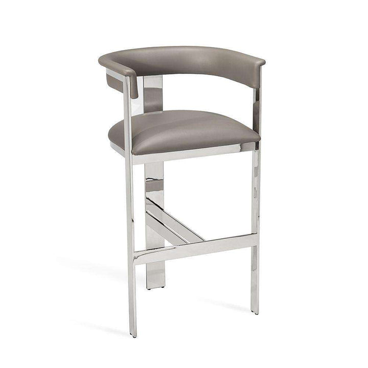 Darcy Bar Stool-Interlude-INTER-148106-Bar StoolsPolished NIckel / Horizon Grey-2-France and Son