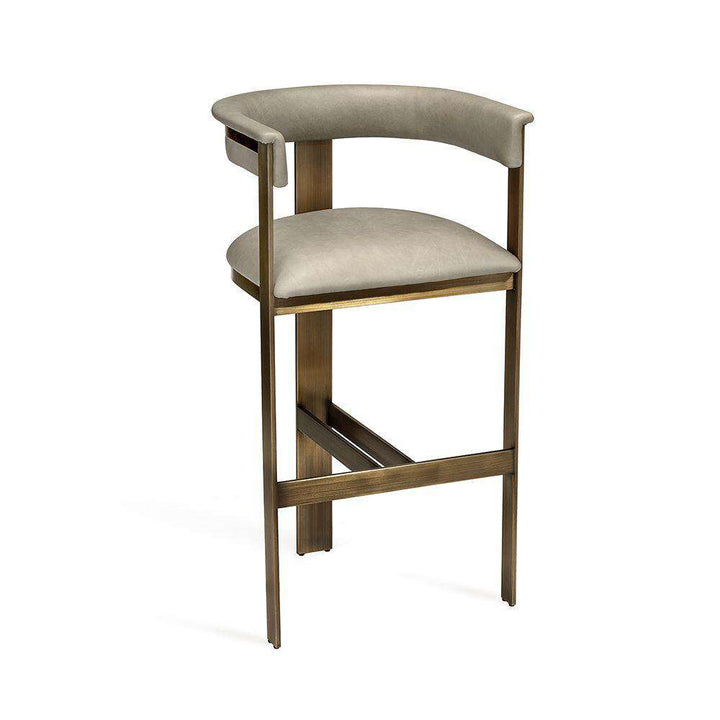 Darcy Bar Stool-Interlude-INTER-148103-Bar StoolsAntique Bronze / Fawn Taupe-3-France and Son