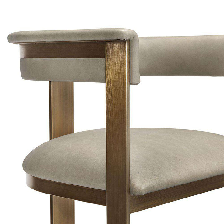 Darcy Bar Stool-Interlude-INTER-148102-Bar StoolsShiny Brass / Buff Cream-9-France and Son