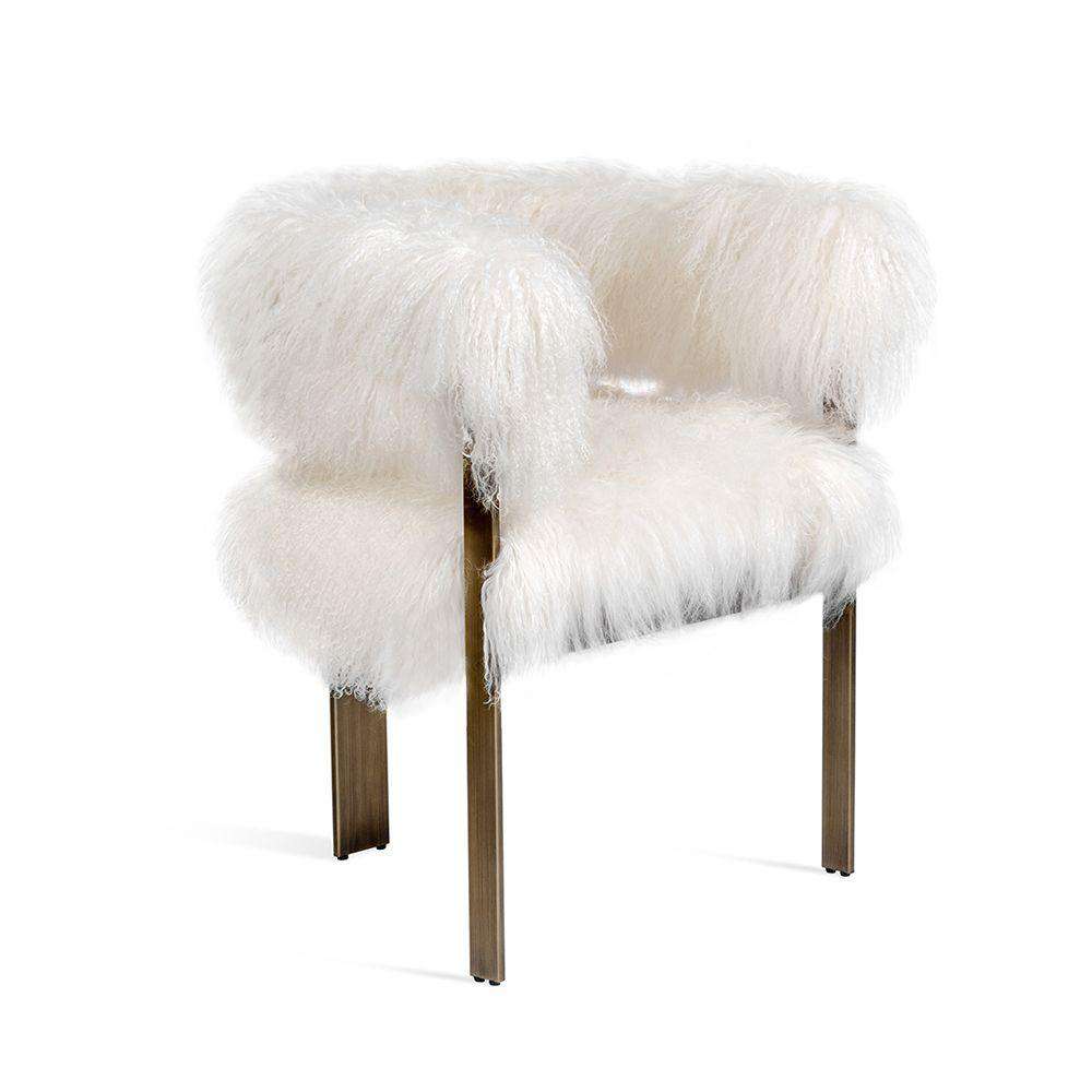 Darcy Dining Sheepskin Chair-Interlude-INTER-148162-Dining ChairsBlush-2-France and Son
