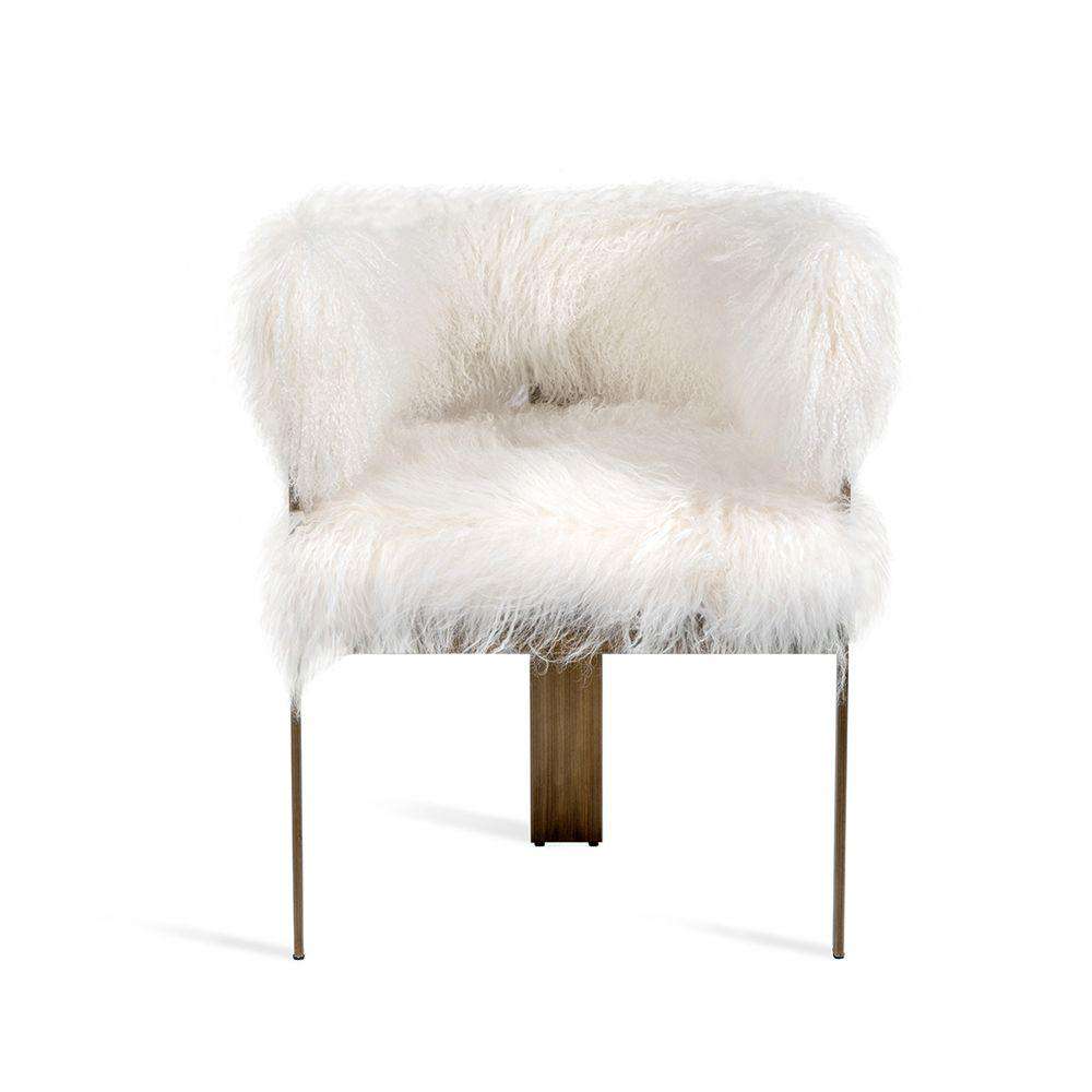 Darcy Dining Sheepskin Chair-Interlude-INTER-148162-Dining ChairsBlush-4-France and Son