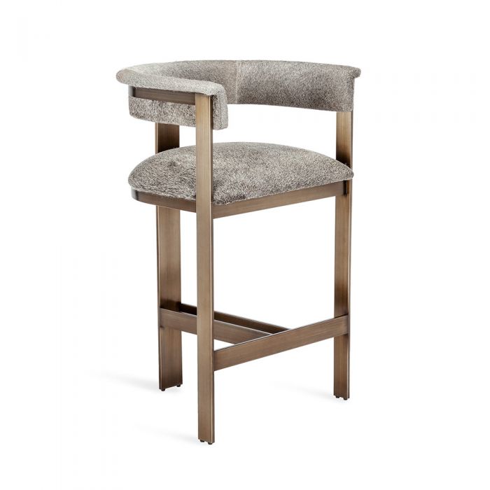 Darcy Hide Counter Stool-Interlude-INTER-149127-Bar StoolsAntique Bronze-1-France and Son