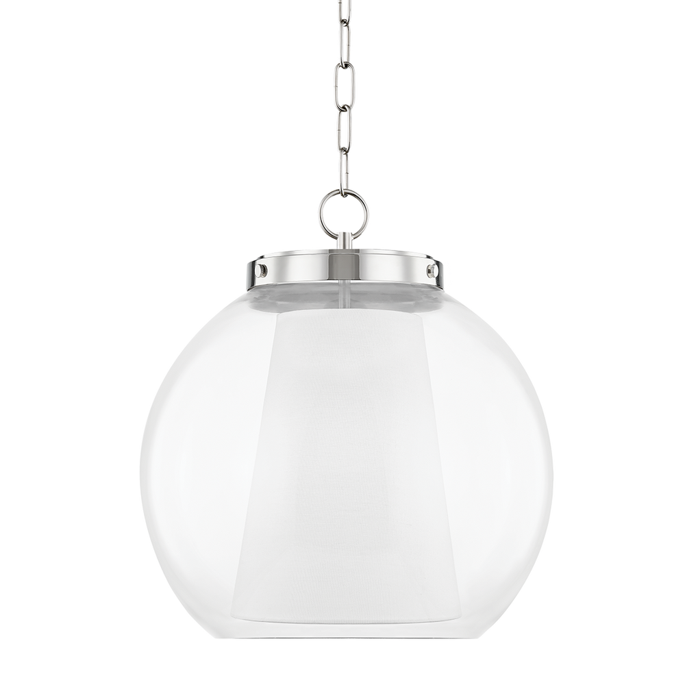 Shasha 1 Light Large Pendant-Mitzi-HVL-H457701L-PN-ChandeliersPolished Nickel-2-France and Son