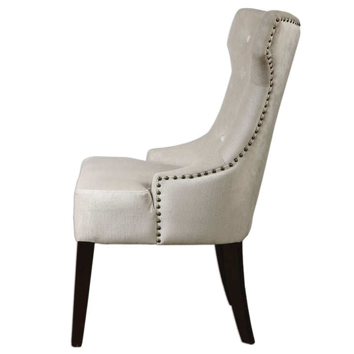 Arlette Tufted Wing Chair-Uttermost-UTTM-23239-Lounge Chairs-3-France and Son