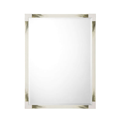 Cutting Edge Wall Mirror (Longhorn White)-Theodore Alexander-THEO-3102-451-Mirrors-1-France and Son