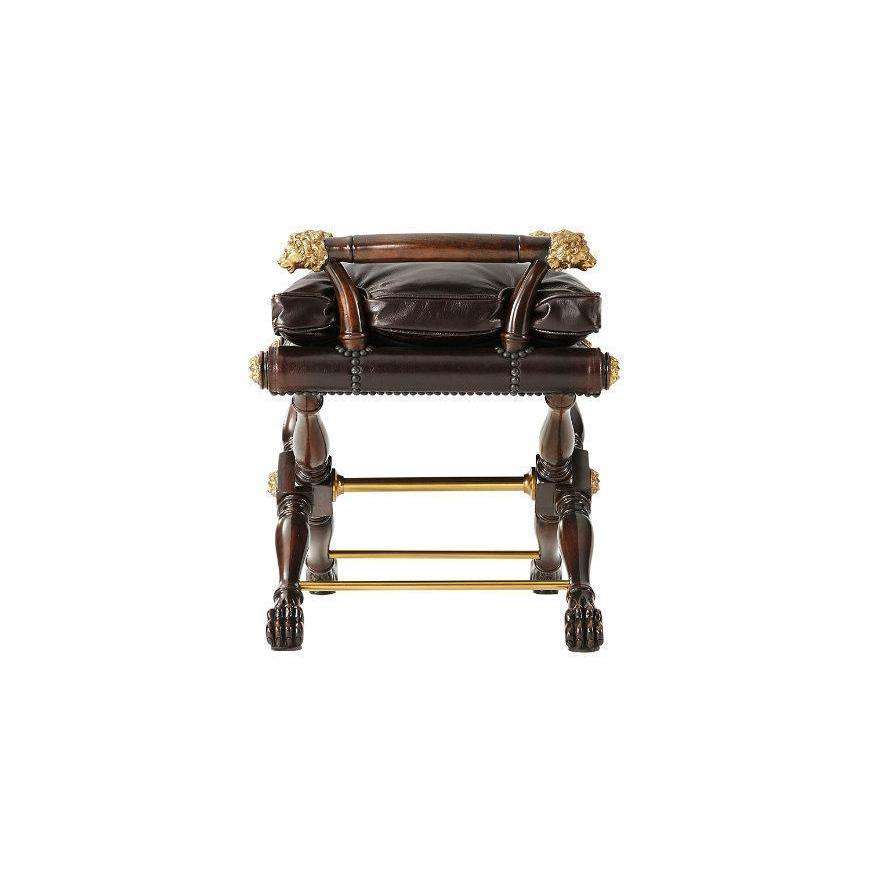 The Director's Stool-Theodore Alexander-THEO-4400-180DC-Stools & Ottomans-4-France and Son