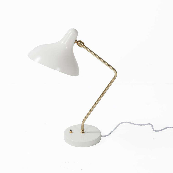 Mid-Century Modern Birgat Table Lamp - White