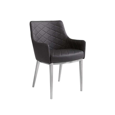 Chase Armchair-Sunpan-SUNPAN-30152-Dining ChairsBlack Faux Leather-5-France and Son