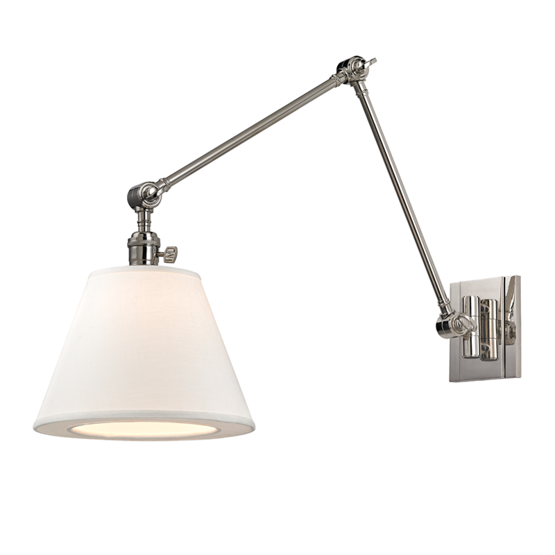 Hillsdale 1 Light Swing Arm Wall Sconc-Hudson Valley-HVL-6234-PN-Wall LightingPolished Nickel-3-France and Son