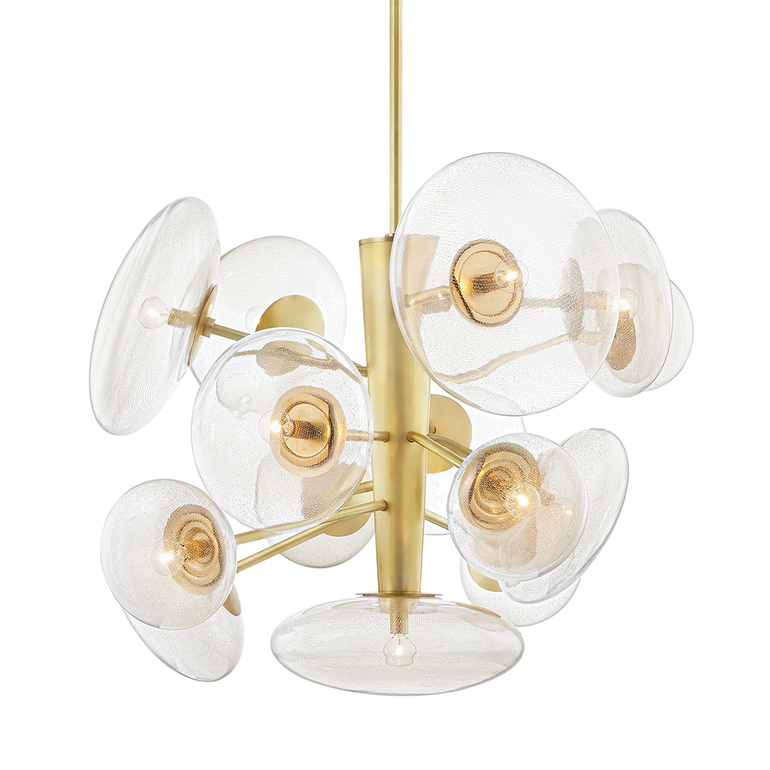 Opera 14 Light Pendant-Hudson Valley-HVL-KBS1471814-AGB-PendantsAged Brass-1-France and Son