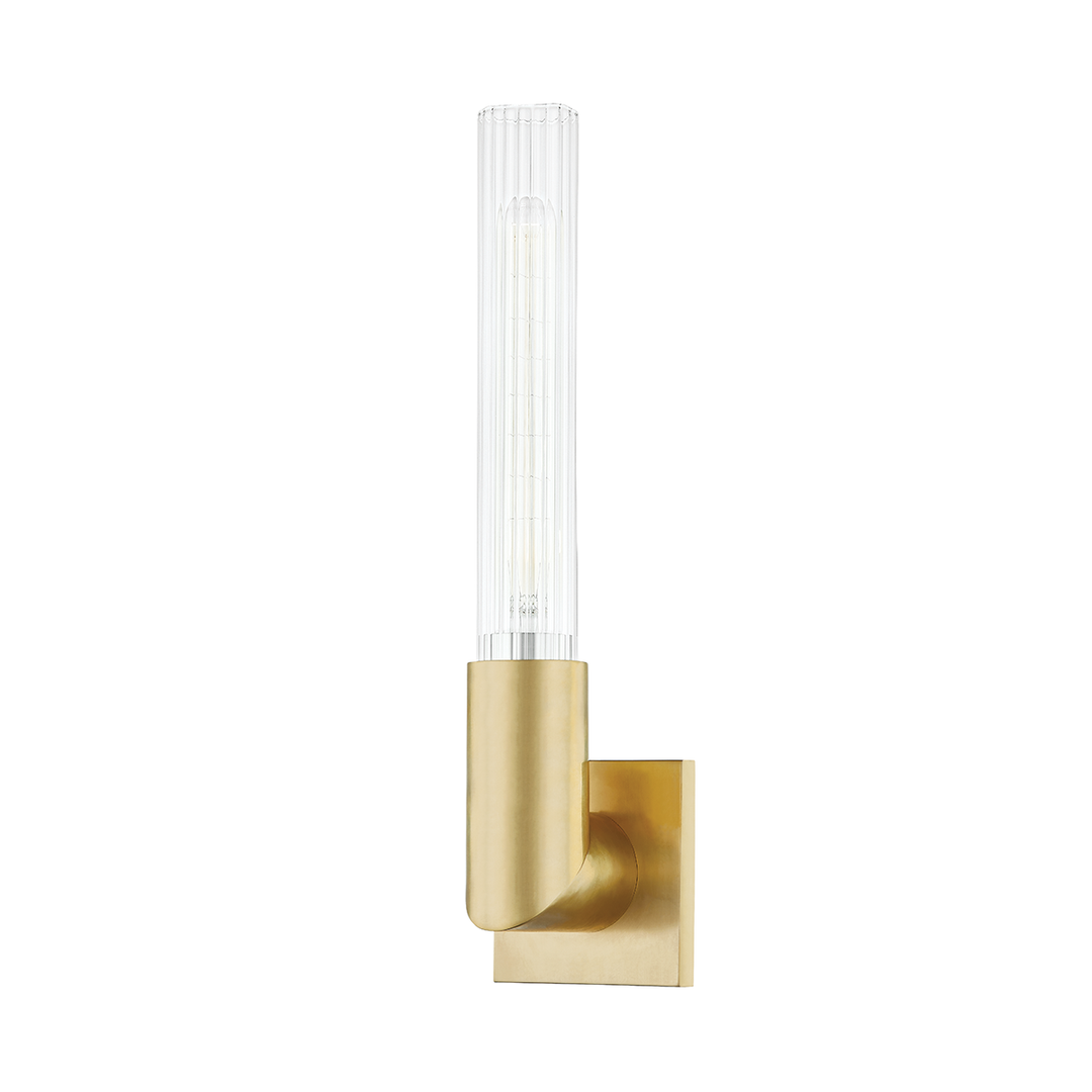 Asher - 1 Light Wall Sconce-Hudson Valley-HVL-1201-AGB-Outdoor Wall SconcesAged Brass-1-France and Son