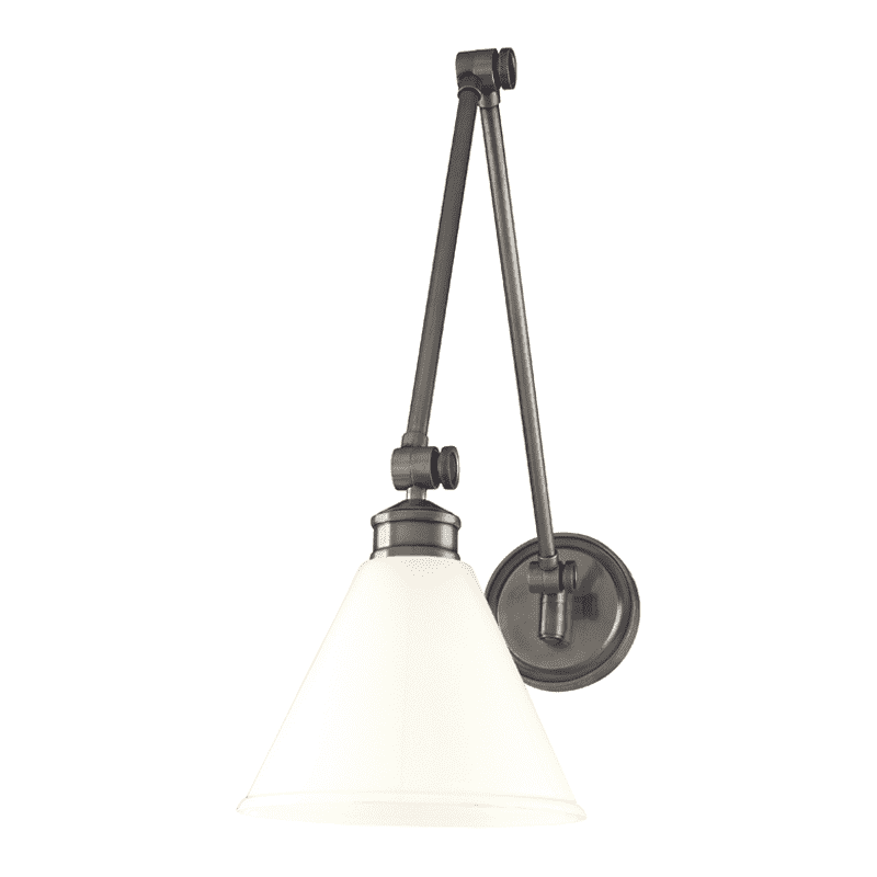 Exeter 1 Light Wall Sconce-Hudson Valley-HVL-4731-AN-Wall LightingAntique Nickel - White-3-France and Son