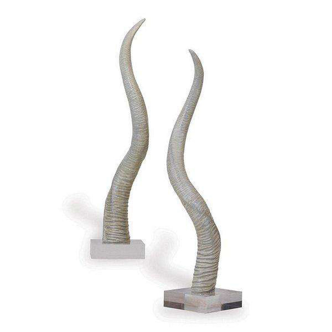 Safari White Horn Sculpture