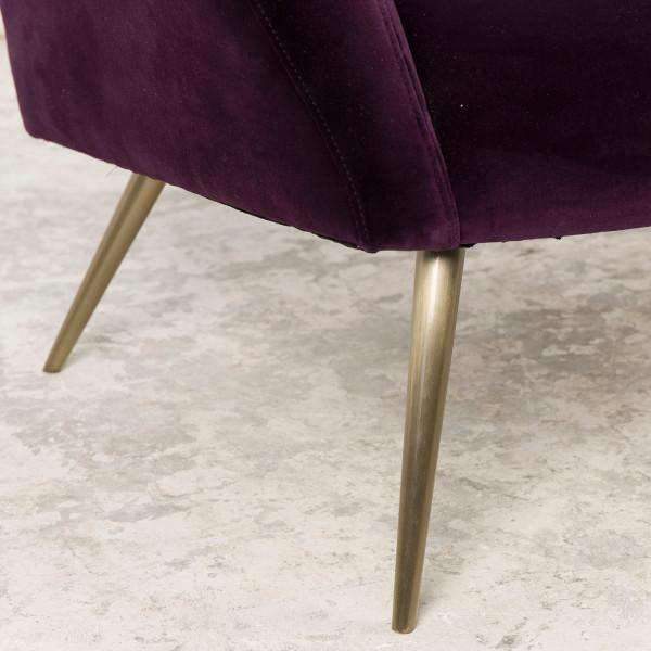 Kelly Hoppen Kelly Occasional Chair - Vadit Deep Purple-Resource Decor-STOCKR-RESOURCE-FG1402010-Lounge Chairs-5-France and Son
