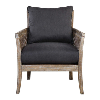 Encore Dark Gray Armchair-Uttermost-UTTM-23366-Lounge Chairs-1-France and Son