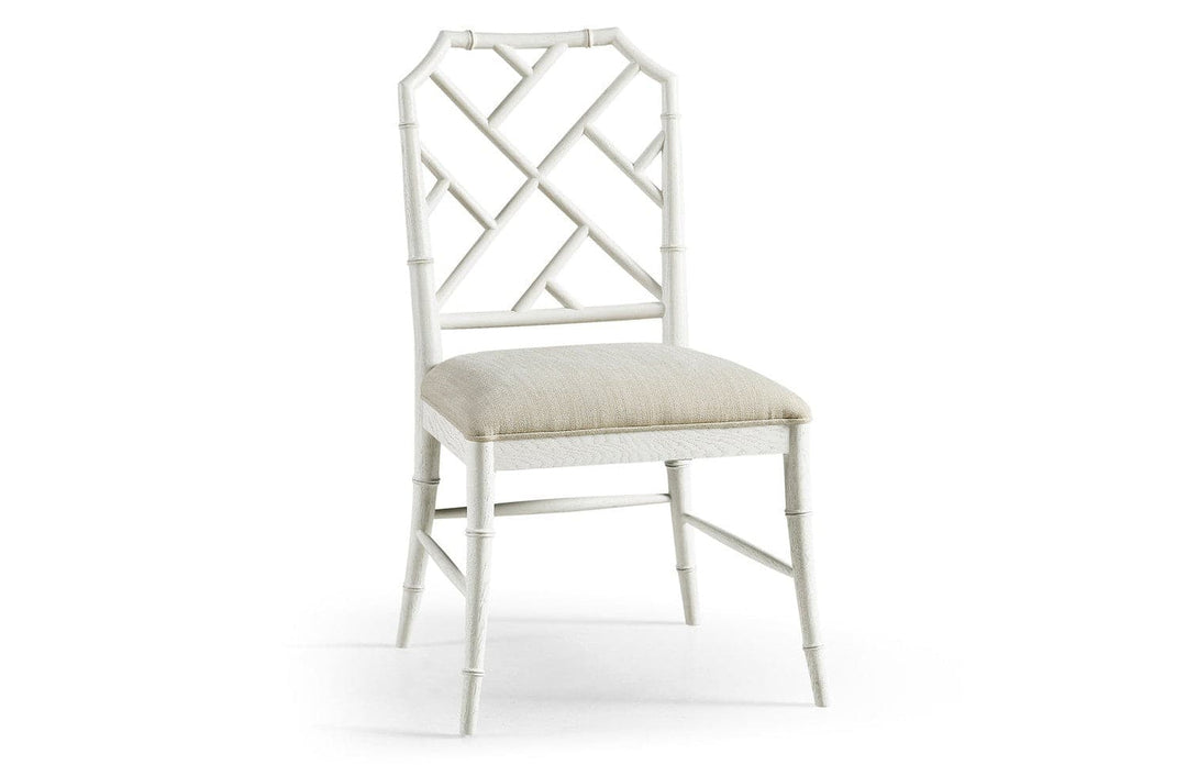 Saros Chippendale Bamboo Side Chair-Jonathan Charles-JCHARLES-003-2-121-CHK-Dining ChairsDry Chalk White-4-France and Son