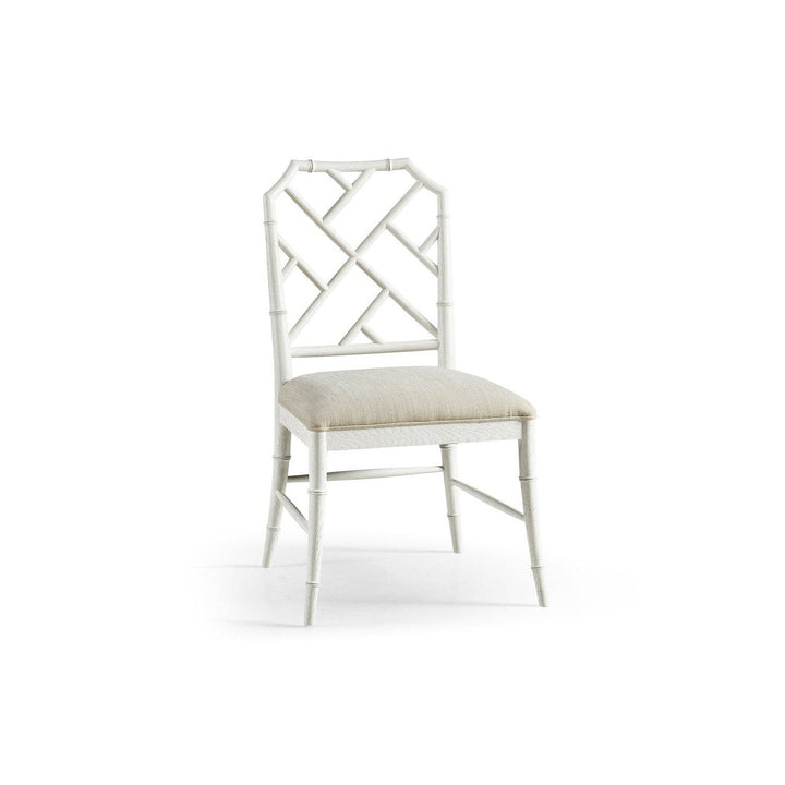 Saros Chippendale Bamboo Side Chair-Jonathan Charles-JCHARLES-003-2-121-CHK-Dining ChairsDry Chalk White-4-France and Son