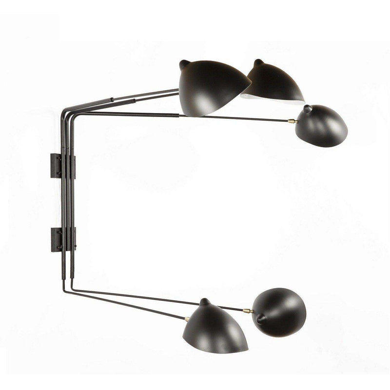 Mid-Century Modern Reproduction Five Arm MSC-R5 Rotating Sconce - Short Inspired by Serge Mouille
