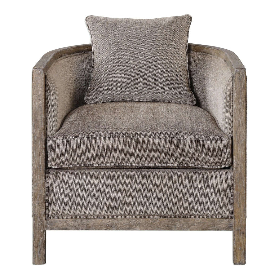 Viaggio Gray Chenille Accent Chair-Uttermost-UTTM-23359-Lounge Chairs-1-France and Son