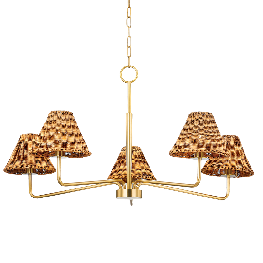 Issa 5 Light Chandelier-Mitzi-HVL-H704805-AGB-ChandeliersBrass-1-France and Son