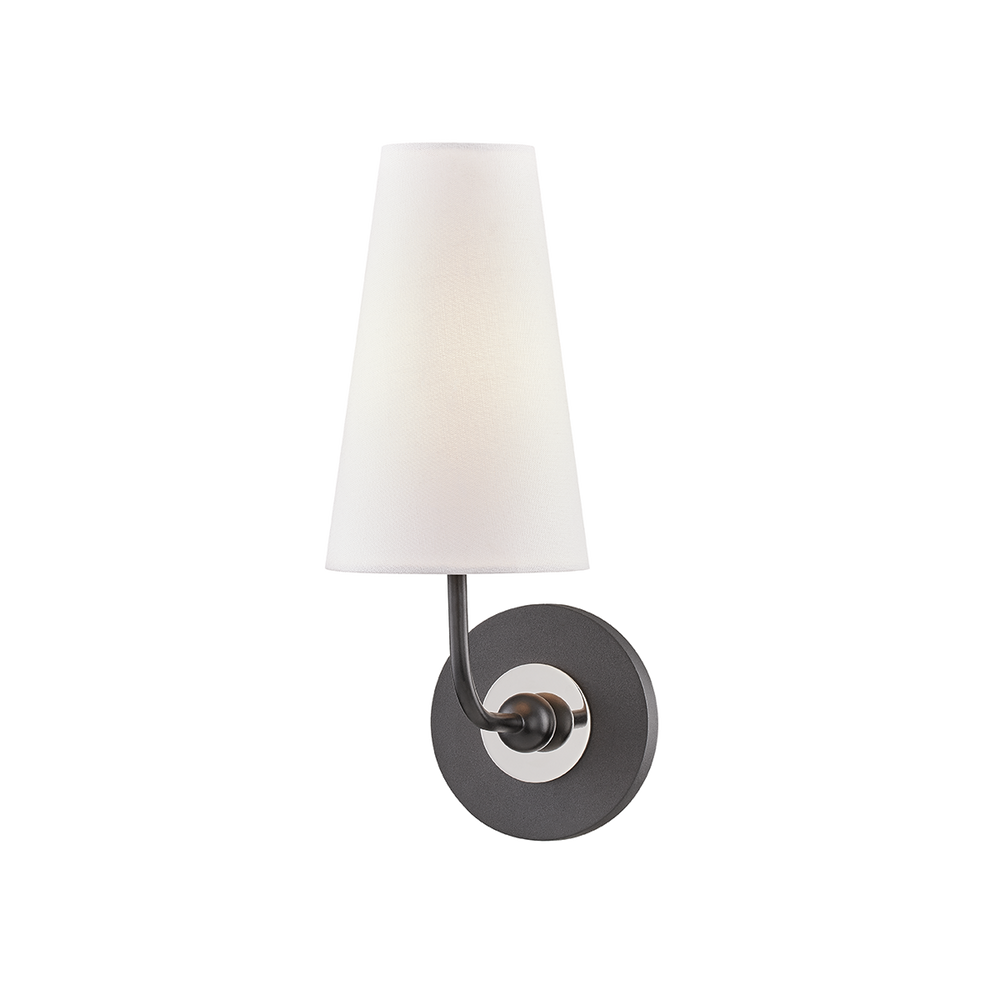 Merri 1 Light Wall Sconce-Mitzi-HVL-H318101-PN/BK-Outdoor Wall SconcesPolished Nickel / Black-2-France and Son