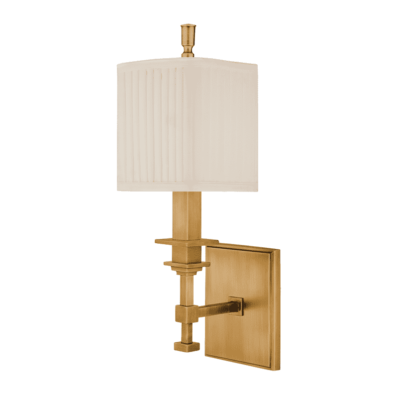 Berwick 1 Light Wall Sconce-Hudson Valley-HVL-241-AGB-Wall LightingAged Brass-1-France and Son